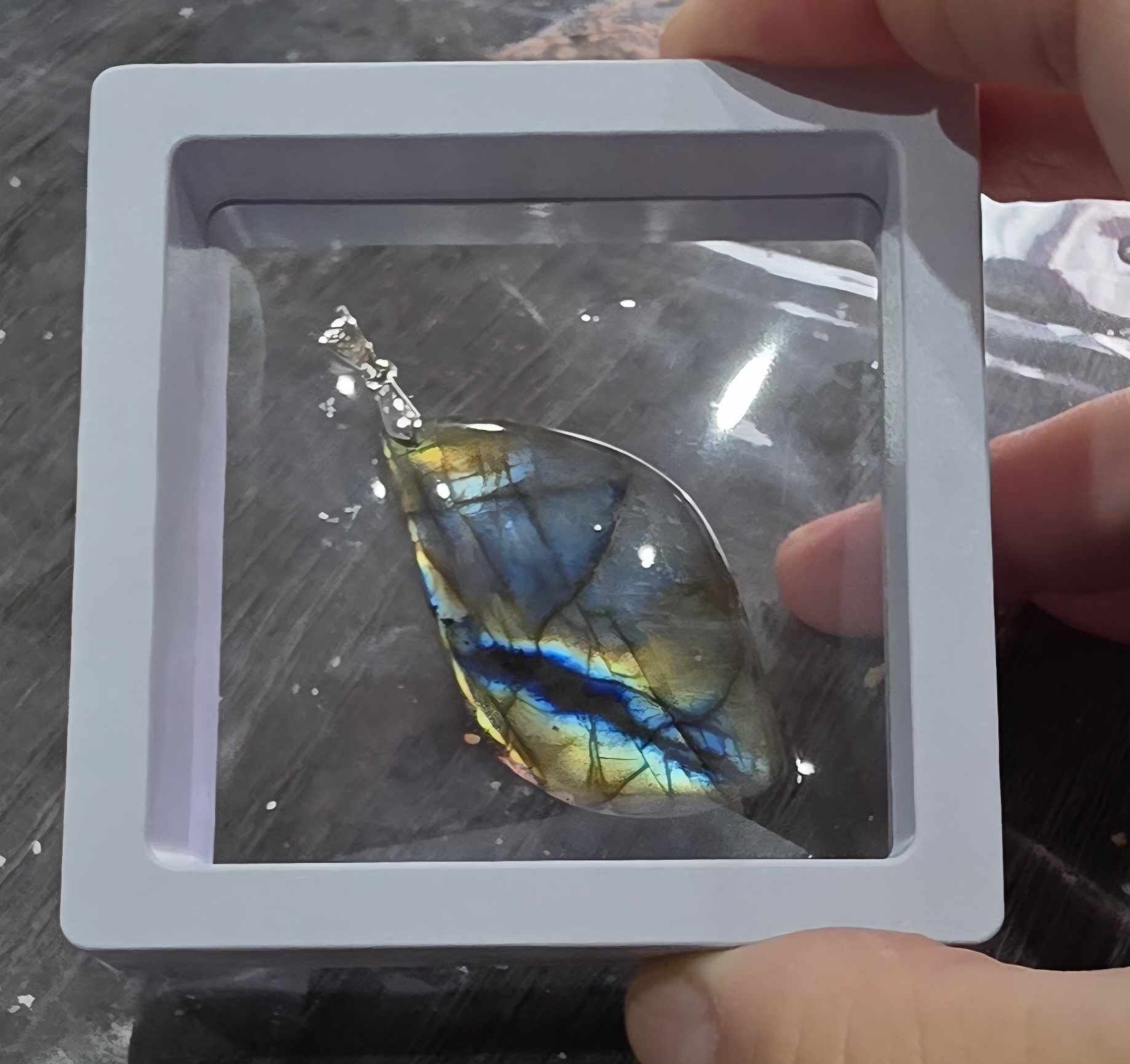pendentif en argent 925gr Labradorite Bleu